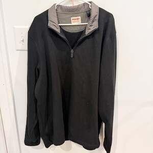 Wrangler Authentics Men's Quarter-Zip Fleece Lined Pullover Sweater